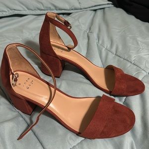 Red Block Heel Sandal